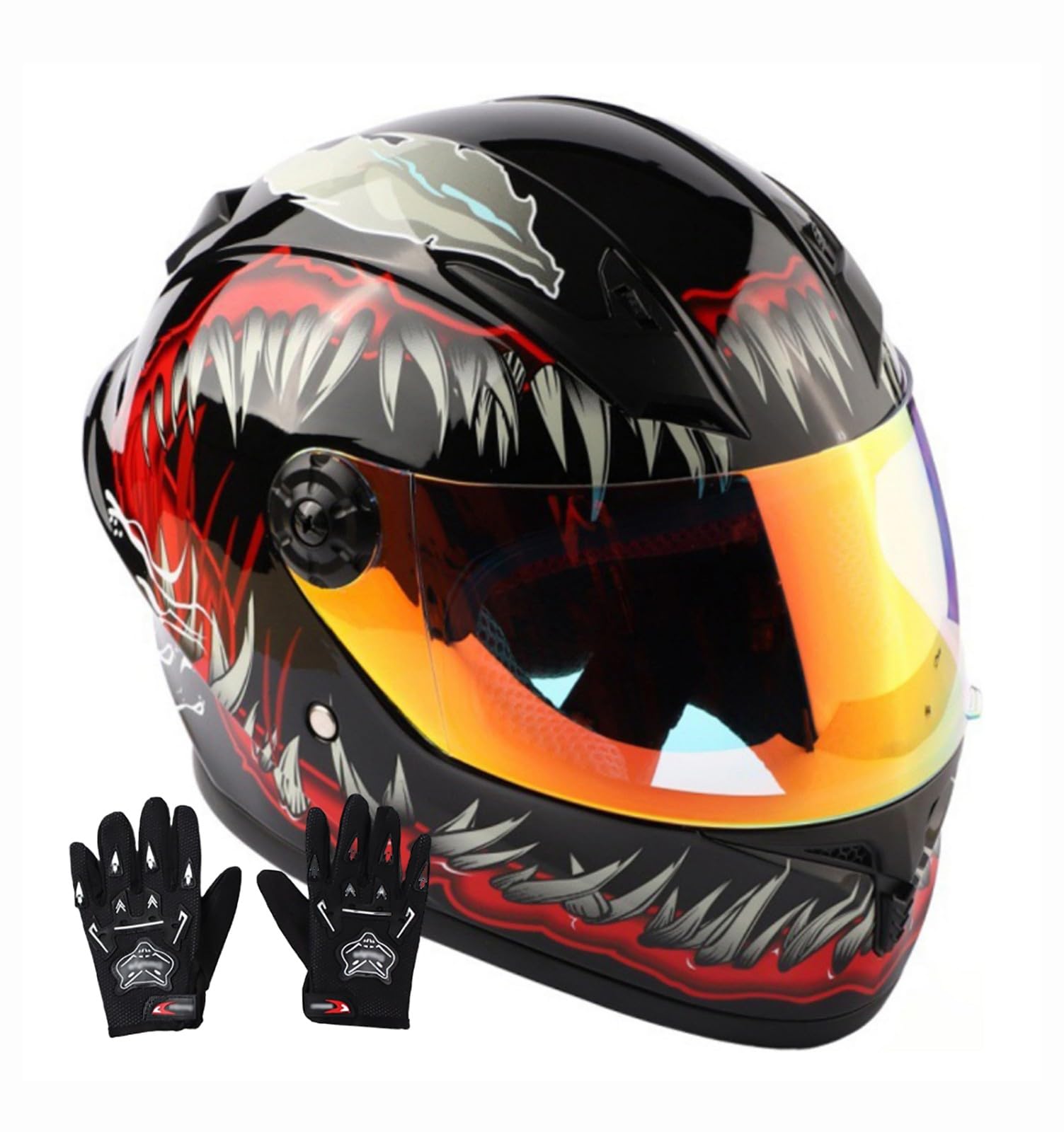 Casco Integrale Da Motocross Per Bambini, Omologato ECE, Per Bambini, Per Moto Da Cross, ATV, Go-Kart, Scooter, Moto, Caschi Per Bambini, Motocicletta, Dai 3 Ai 12 Anni 2,L/(51~52cm)