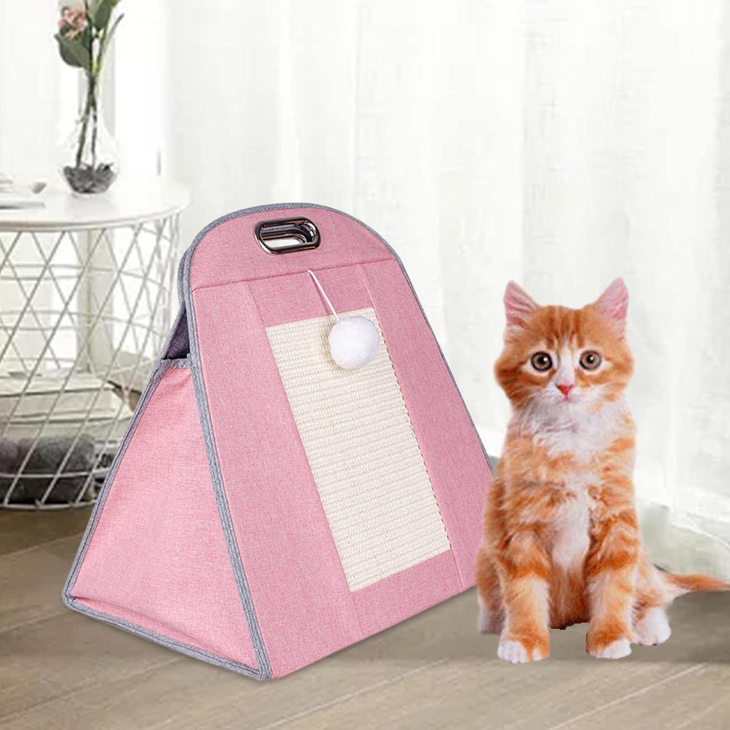 Cat Carrier Bag Breathable Dog Carriers Purse Travel Bag Pet Carriers for Cats and Small Dogs Walking Shopping Outdoor, Pink