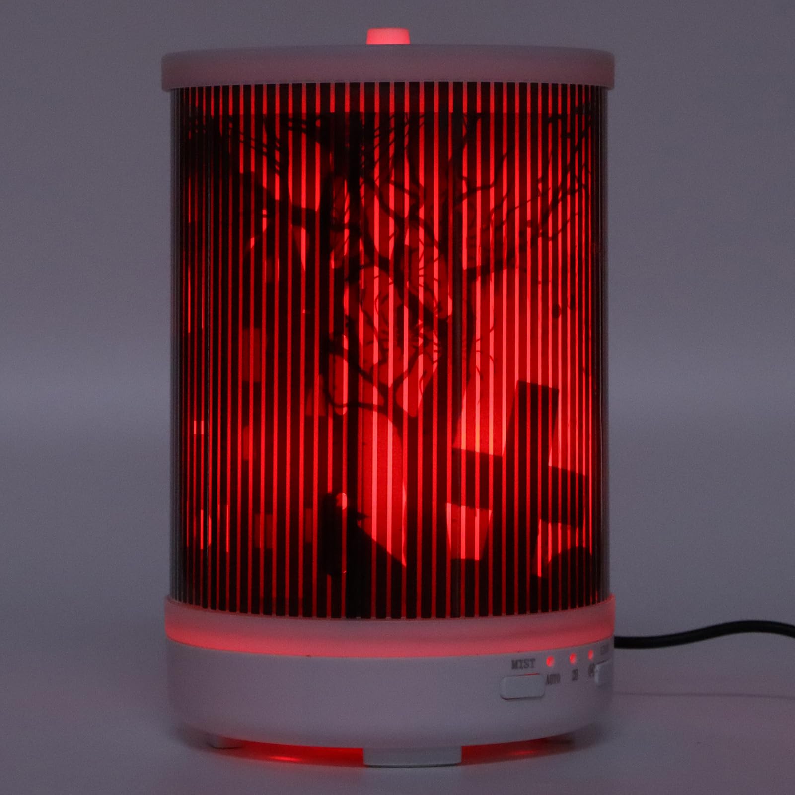 Diffusore di oli essenziali per Halloween, 250 ml, umidificatore a ultrasuoni, per aromaterapia, con effetto luce 3D girevole, spegnimento automatico per casa e spina europea
