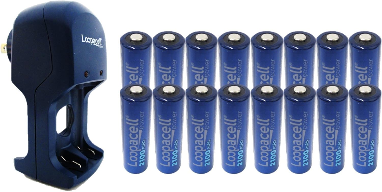 LOOPACELL AA Rechargeable NiMH Battery with AA & AAA