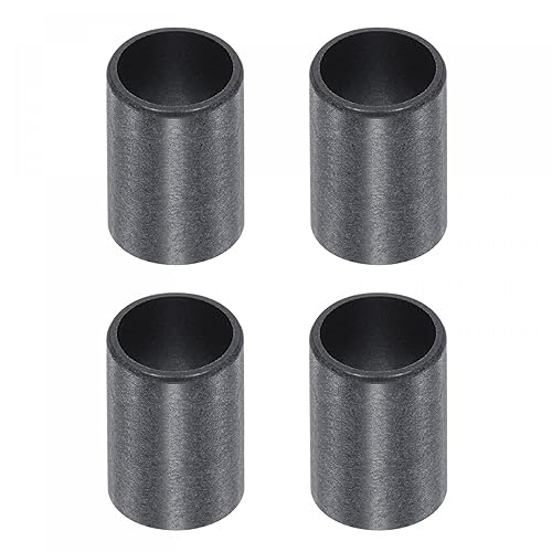 Miniatura 22 de uxcell Rodamientos de manga 0.236 in Diámetro 0.315 in OD 0.236 in Longitud POM Envueltos Bujes sin aceite Negro 4pcs