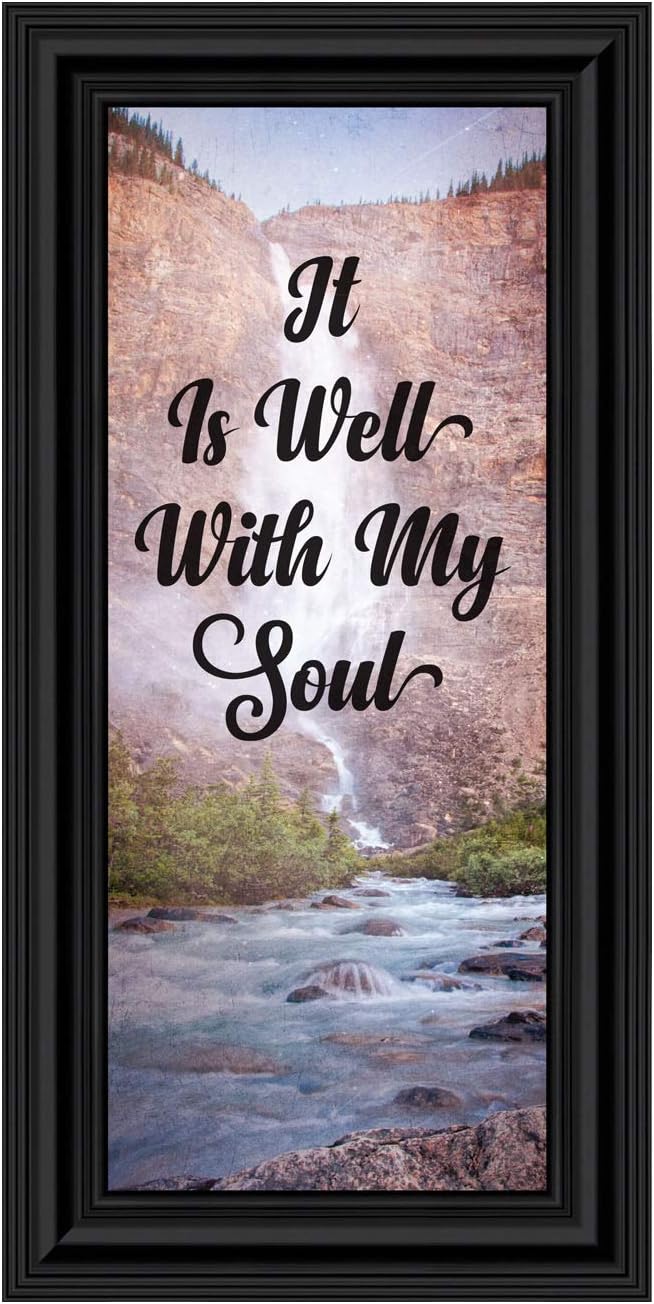 Crossroads Home Décor It Is Well With My Soul Wall Art, It Is Well With My Soul Picture Frame, 7402B