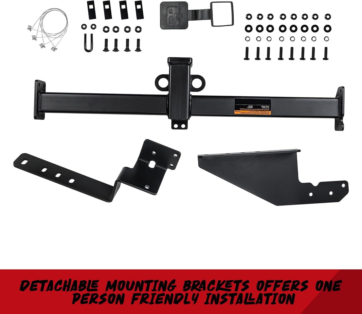DBXB-RV Class 3 Trailer Hitch Standard 2-Inch Receiver Compatible with 2002-2006 Honda CR-V, Multi-Fit Hitch to Receive Ball Mount, Cargo Carrier, Bike Rack. Black Powder Coated. 13535