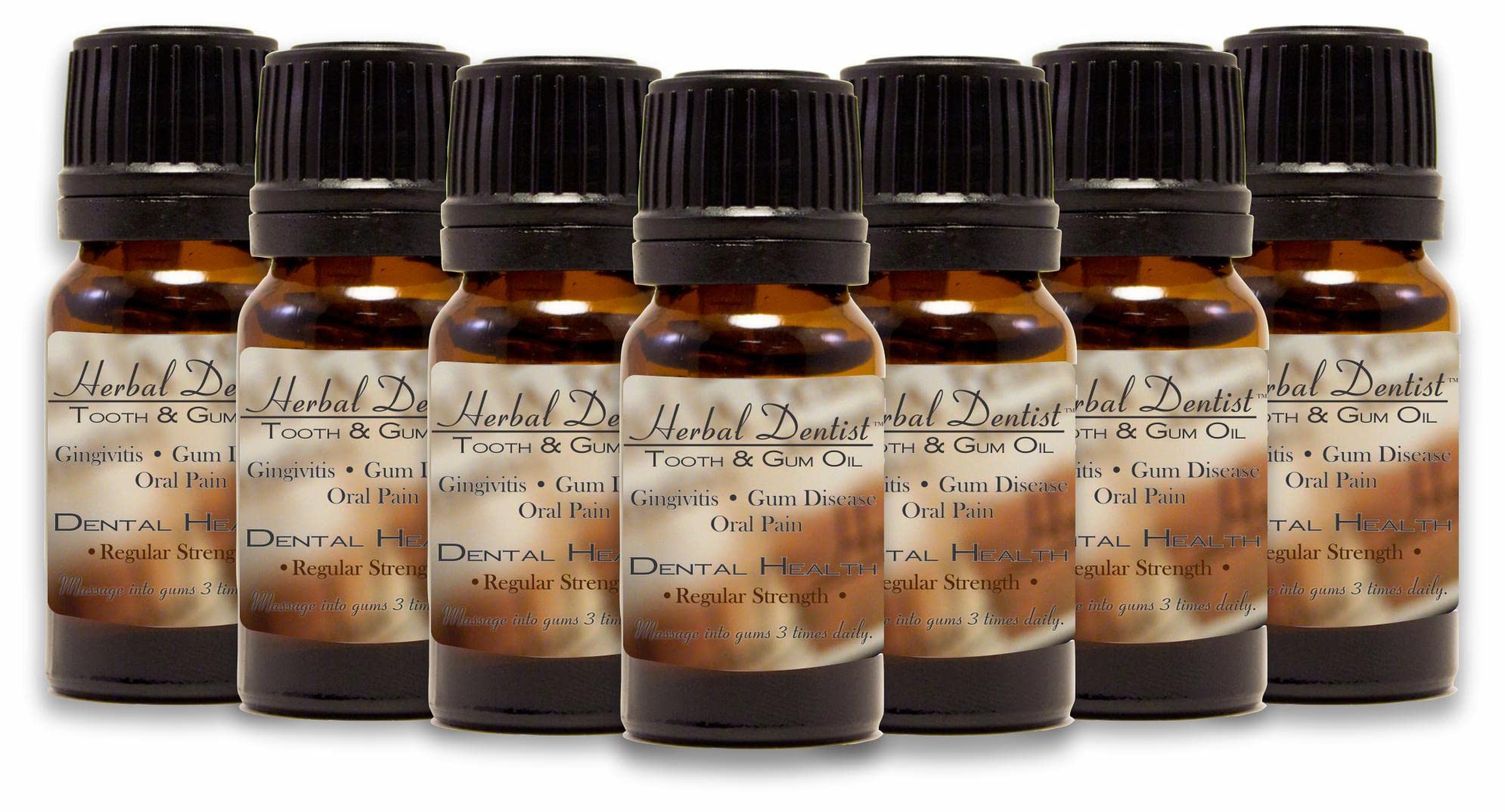 Herbal Dentist Tooth Gum Oil Regular Strength 100 Pure Natural Complete Oral Health Care 7 Pack