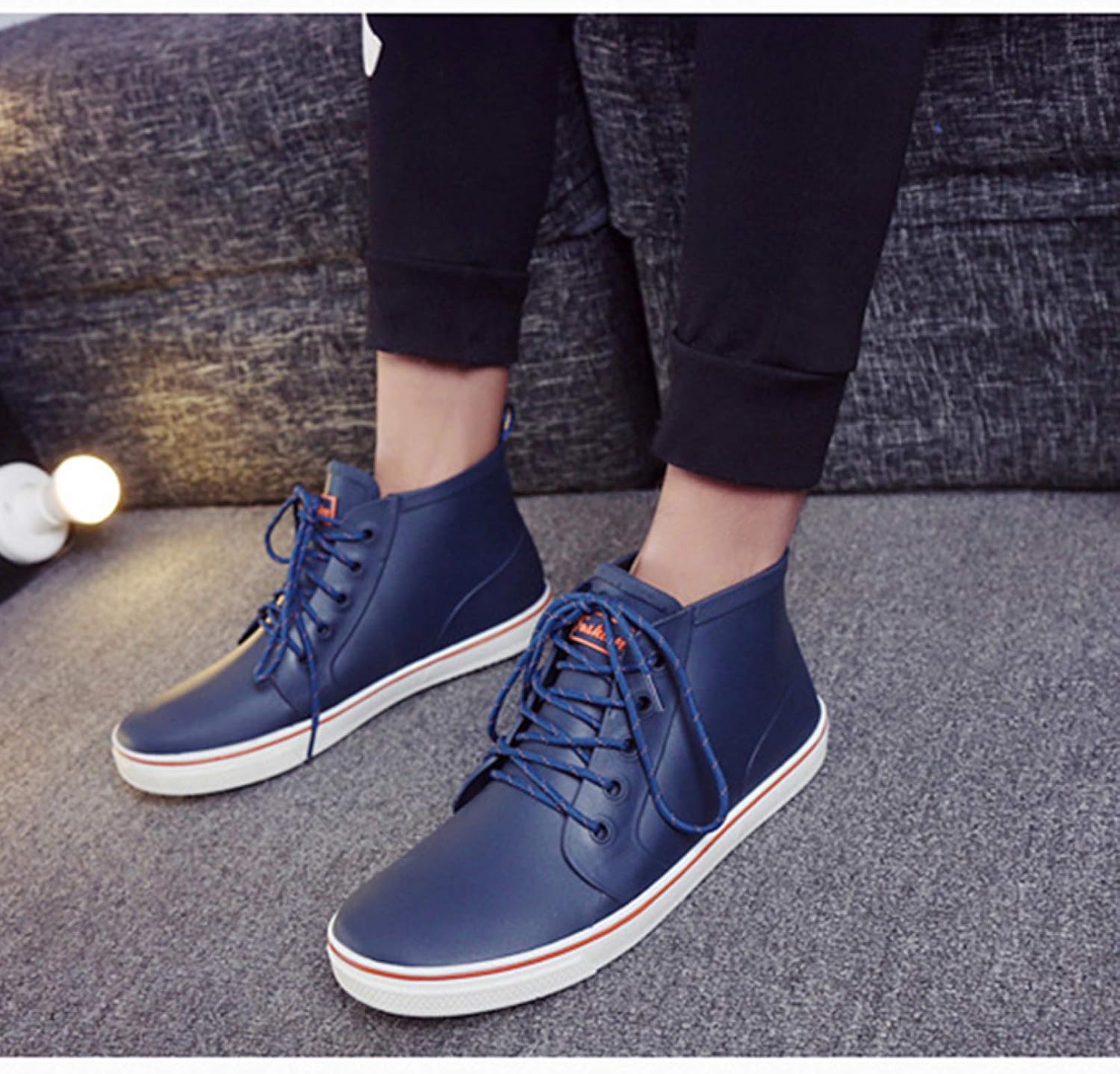 [GN2AAIL] スニーカー風レインブーツ レディース 女性用 完全防水 ハイカット 長靴 滑り止め スニーカーレイン 雨靴 かわ