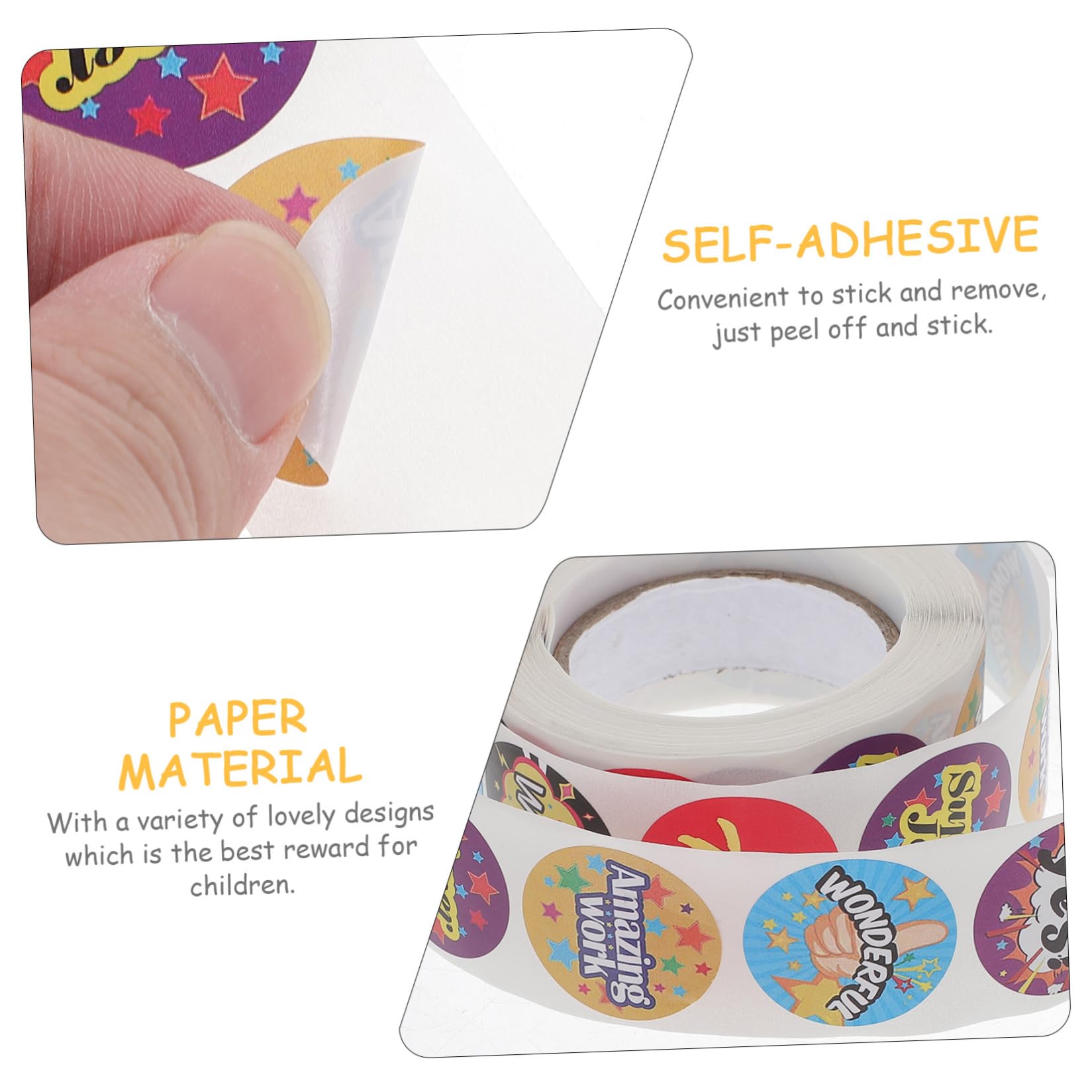 STOBOK 5rollen Roll School Kids Motivationsaufkleber Belohnungssticker Für Lehrer Verhaltensverbesserungen Der Schule Klassenzimmer Für Selbstmotivation Und Anerkennung