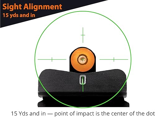Miniatura 5 de XS SIGHTS Nueva visión nocturna de puntos grandes DXT2 para pistolas S&W, tritio delantero y trasero que brilla en la oscuridad para aplicaciones