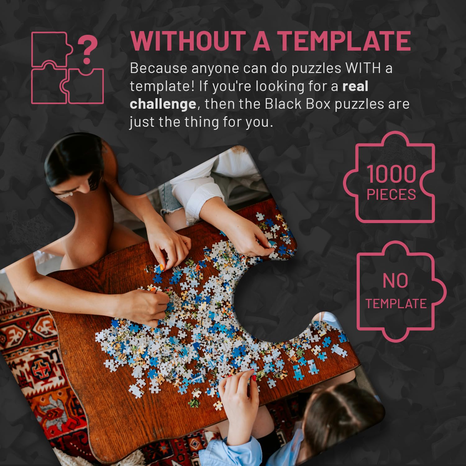 Misu Games Black Box Puzzle Without Template, Jigsaw Puzzles for Adults 1000 Pieces, Cool Jig-Saw Puzzels 20x27 Multiple Categories, Difficult Puzzle (Fantasy, 2023)