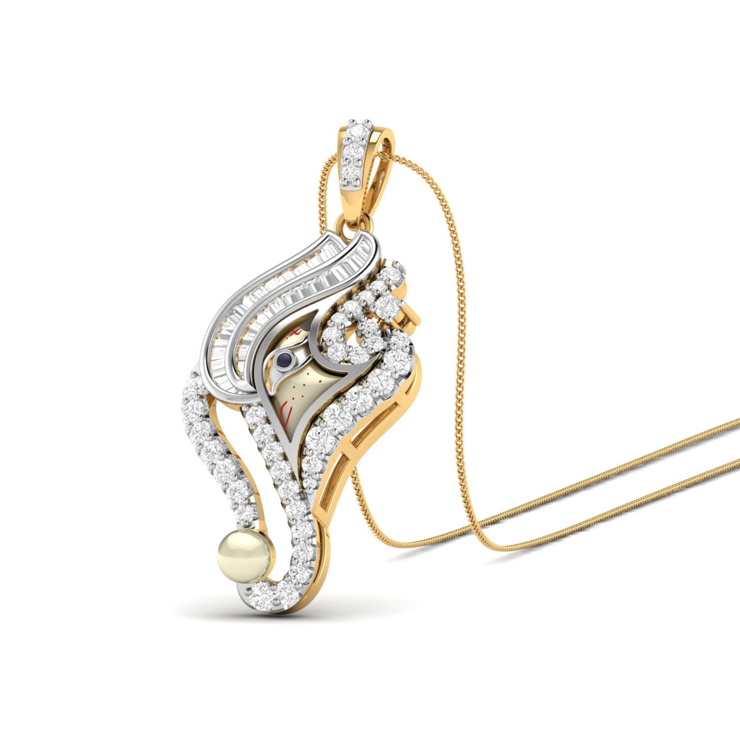 PC Jeweller The Bannan Diamond & Pearl Pendant