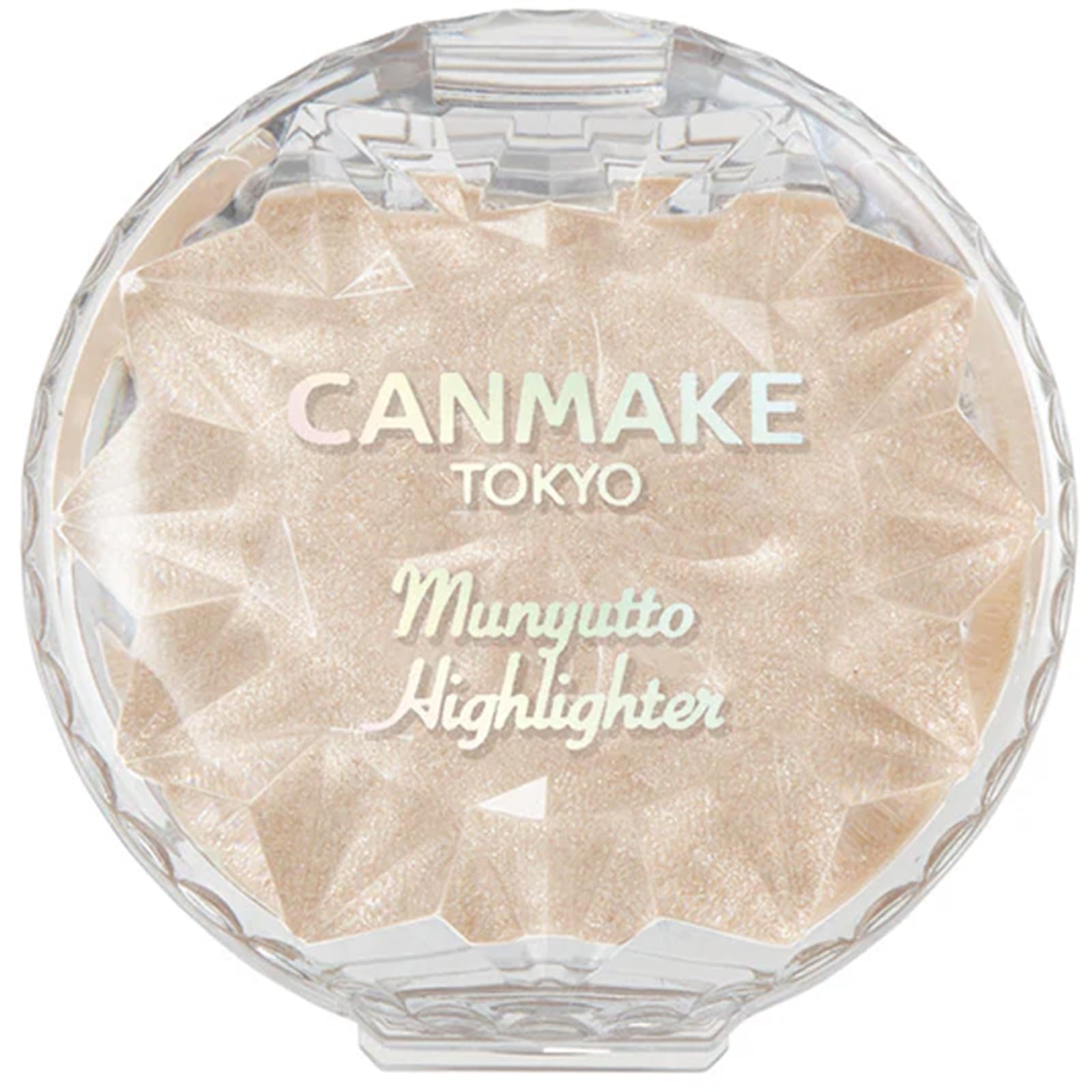 Canmake Cream Munyutto Highlighter 01 Moonlight Gem 0.1 oz (3.8 g) Raw Rare Highlighter Tight Smooth White Beige 1