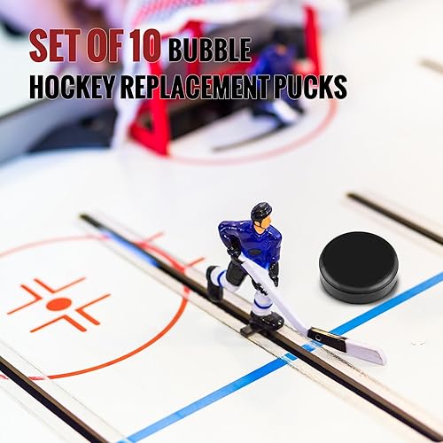 Miniatura 4 de Liliful 0.98 x 0.33 Inch Mini Hockey Pucks for Tables Game Small Replacement Pucks Hockey Accessories for Kids Adults Fun Entertainment Equipment