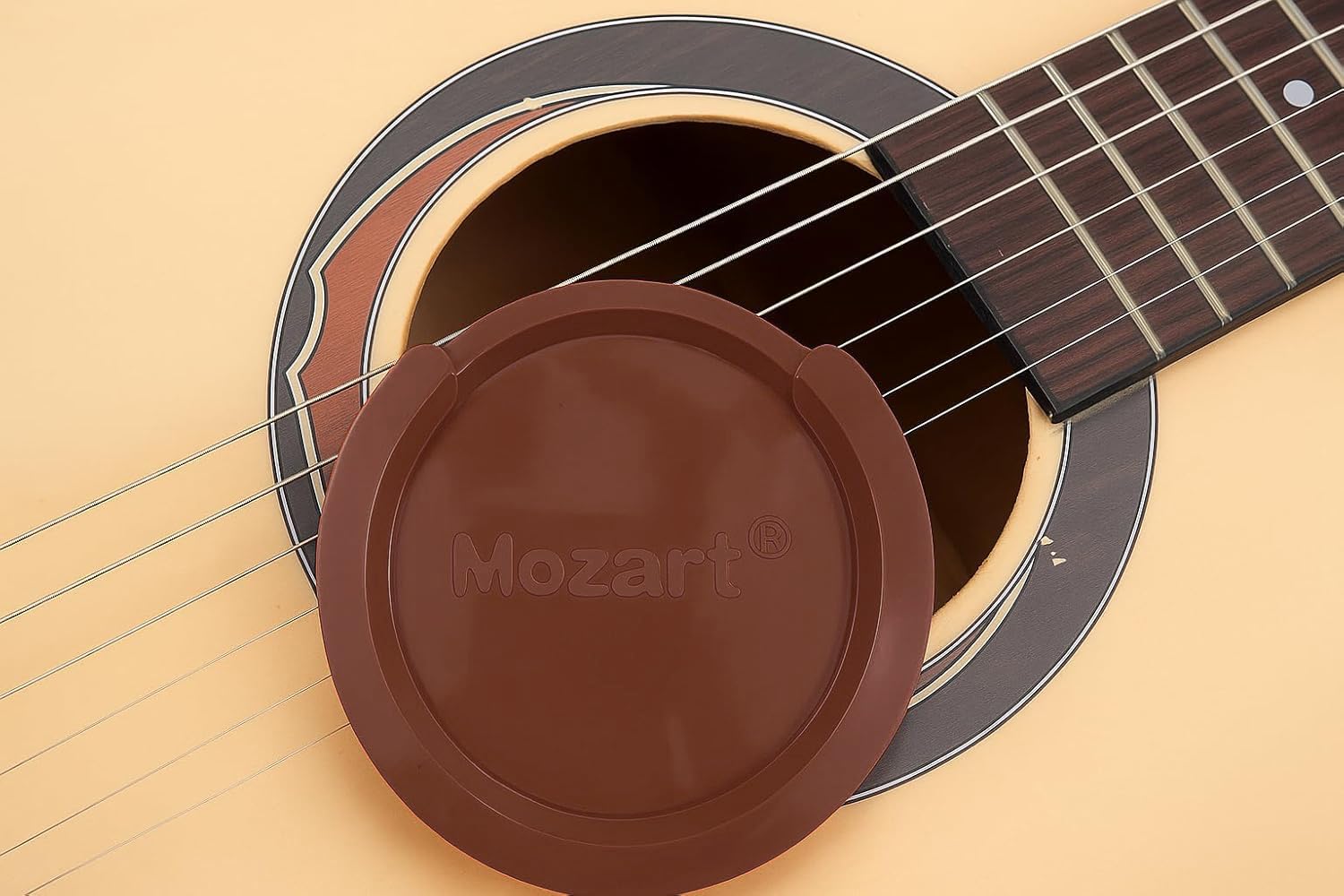 Mozart Silicone Acoustic Guitar Sound Hole Cover – Feedback Suppressor Plug | Durable Soundhole Muter Buffer for 41''/42'' Acoustic Guitars (Black) 4