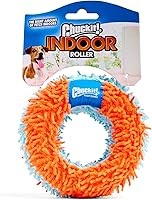 Chuckit! Indoor Fetch Roller Dog Toy - Soft Durable Interactive Fetch Ball for Small Dogs & Puppies, Orange/Blue