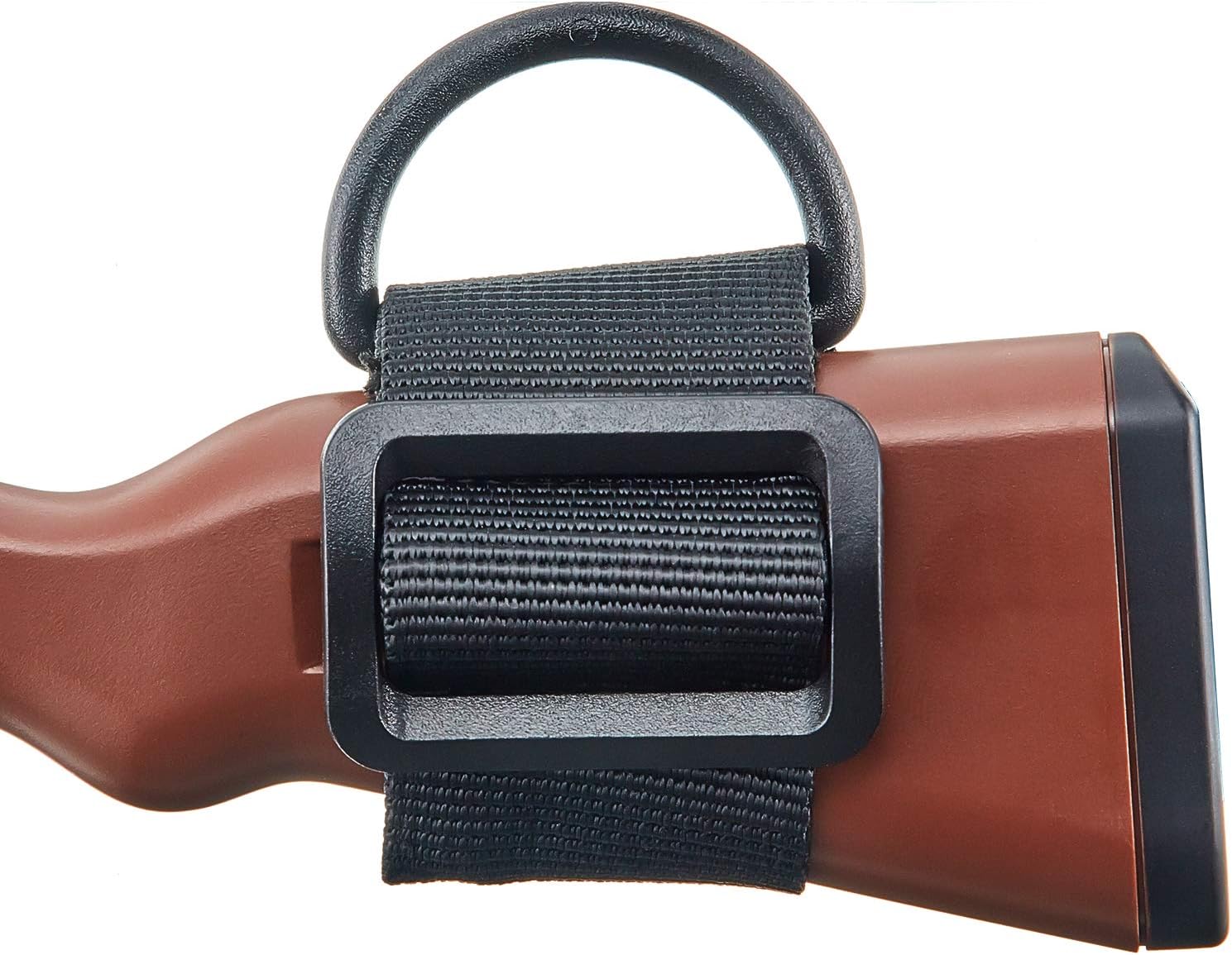 Gun Sling Adapter Adjustable Rifle Sling D Ring Loop Shoulder Strap Attachment for Shotgun Rifle Buttstock (4 Pieces)