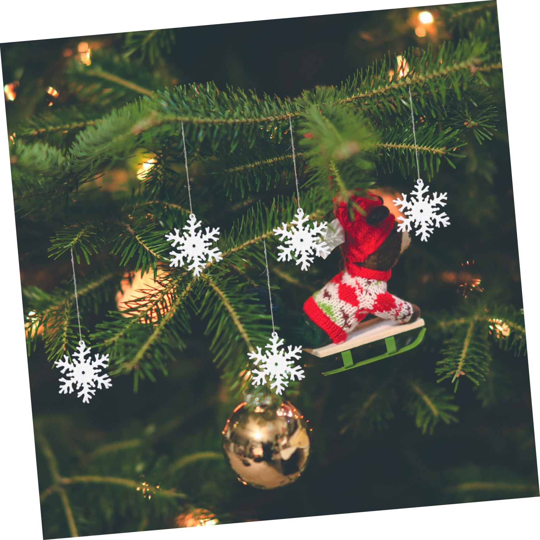 PRETYZOOM 192 STK Weihnachtsschneeflocke-anhänger Weihnachts-Schneeflocke-Tag Weihnachtsschmuck Zum Aufhängen Weihnachten Hängende Schneeflocke Weihnachtstischstreuung Weihnachtsdeko Plastik