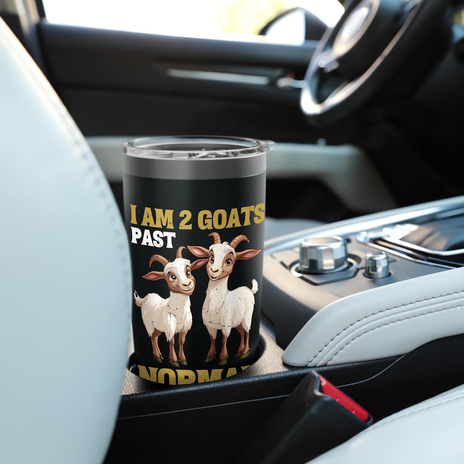 I Am 2 Goats Past Normal Animal Farmer Joke - Stainless Steel Insulated Tumbler - Image 6