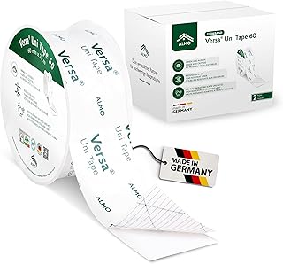 ALMO Dampfsperre Klebeband 1 Stück (60mm x 40m) Klebeband für Dampfbremsen Dampfsperren und Dachfolien, PE-Folie, Reißfeste Abdeckfolie für das dauerhafte luft- und winddichte Verkleben