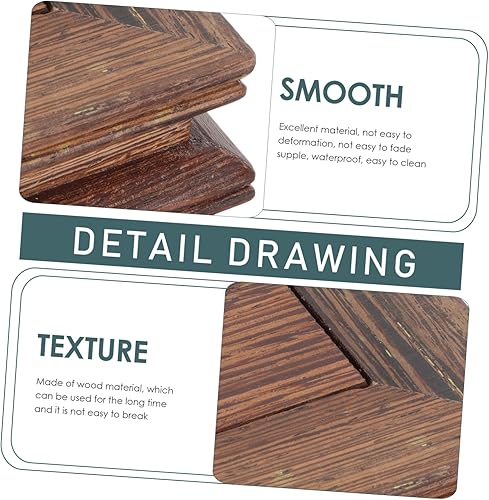 Miniatura 7 de Yardwe Soporte de maceta de madera, base cuadrada, adorno de oficina, soporte multifuncional