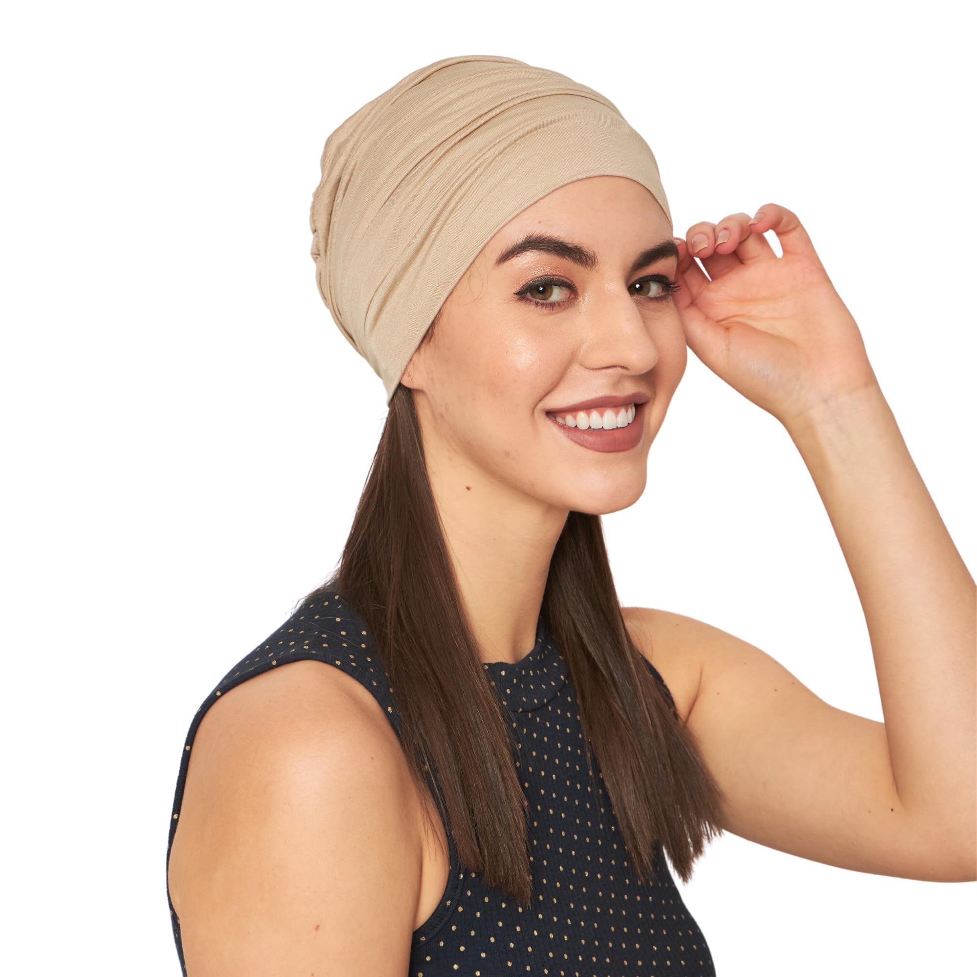 chemio Morbido Slouchy Slouchy Berretto di bambù per Le Donne, Turbante per la Caduta dei Capelli