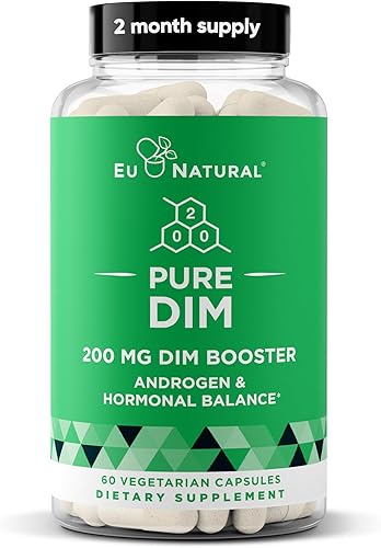Suplemento DIM puro de 200 mg – fatiga energética y alivio del estrés, equilibrio de estrógenos, menopausia y sofocos, apoyo hormonal para mujeres –