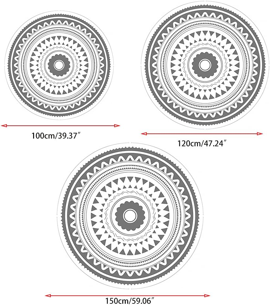 Nordic Modern Plush Floor Rug Round Carpet Playmat Game for Play Pad Home D