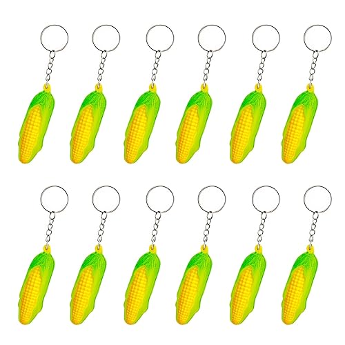 12 PCS Corn Keychain Corn Key Chain Bulk Food Key