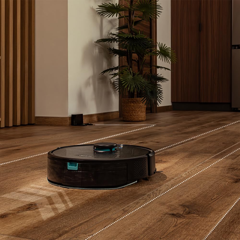 Cecotec Robot Aspirapolvere Lavapavimenti con Navigazione Láser e App Conga M50 X-Treme. 5000Pa di Aspirazione, Aspira, Spazza, Lava, Autonomia 160m², Mappatura Interattiva, Spazzola Multifunzionale