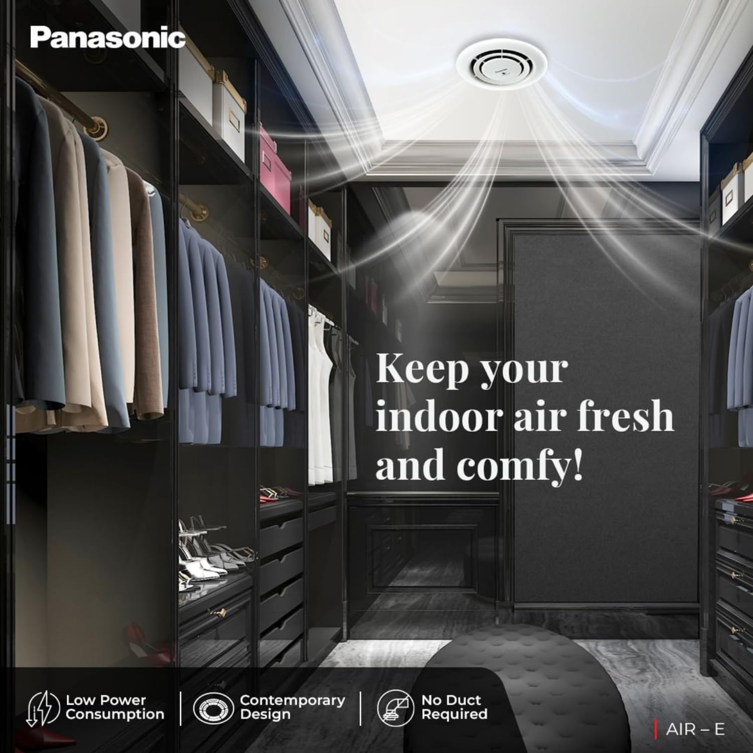 Panasonic Air-E Nanoe™ X Technology Ceiling Mounted Air Purifier