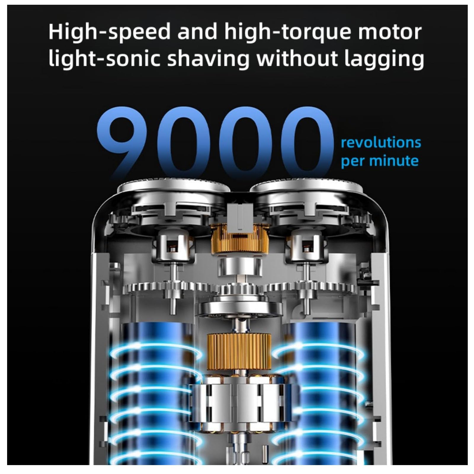 Portable Rotary Dual Ring Electric Shaver for Men, Mini USB Rechargeable Pocket Razor, Travel-Friendly Durable Beard Shaver (Off-White)