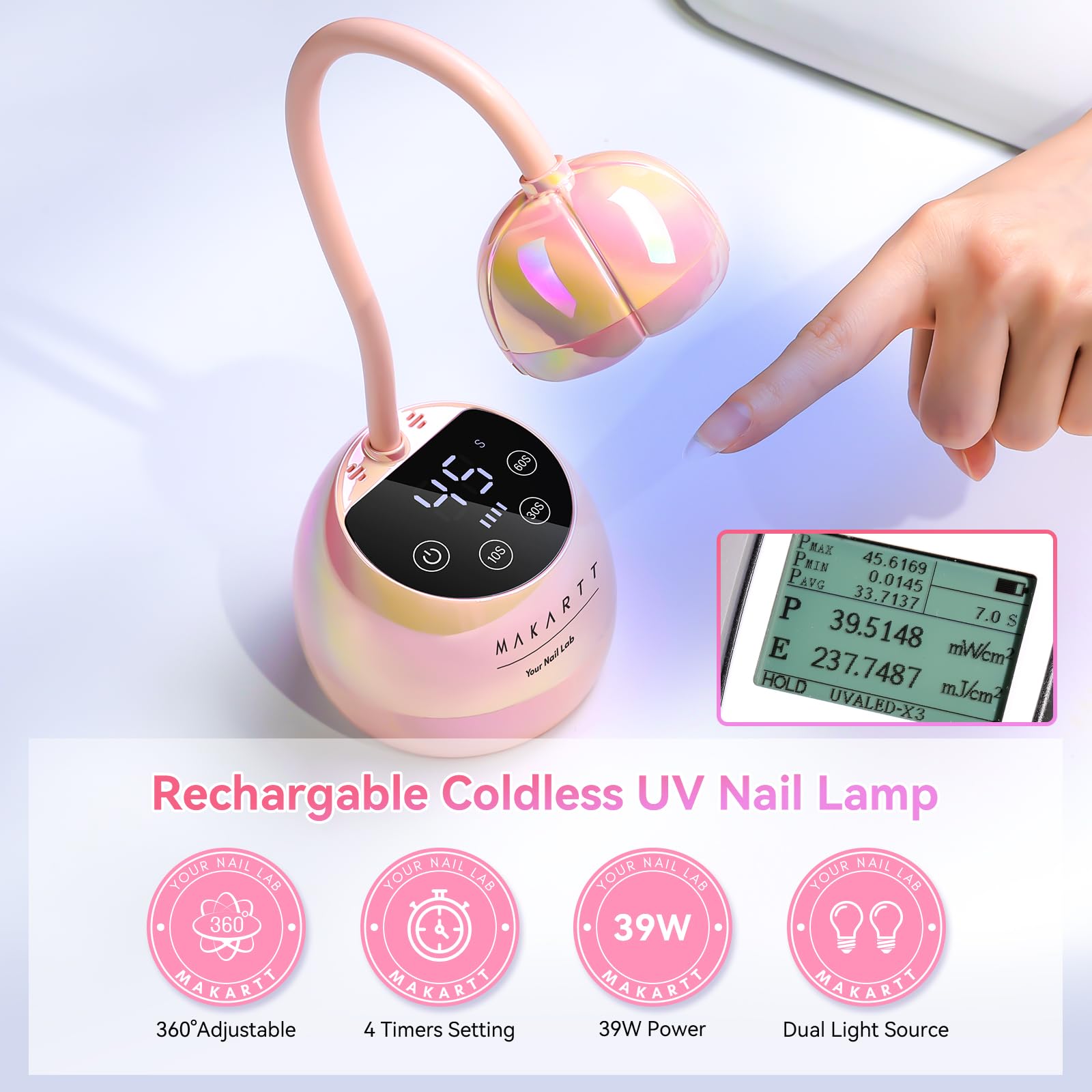 Makartt UV LED Flash Cure Nail Lamp - Image 4