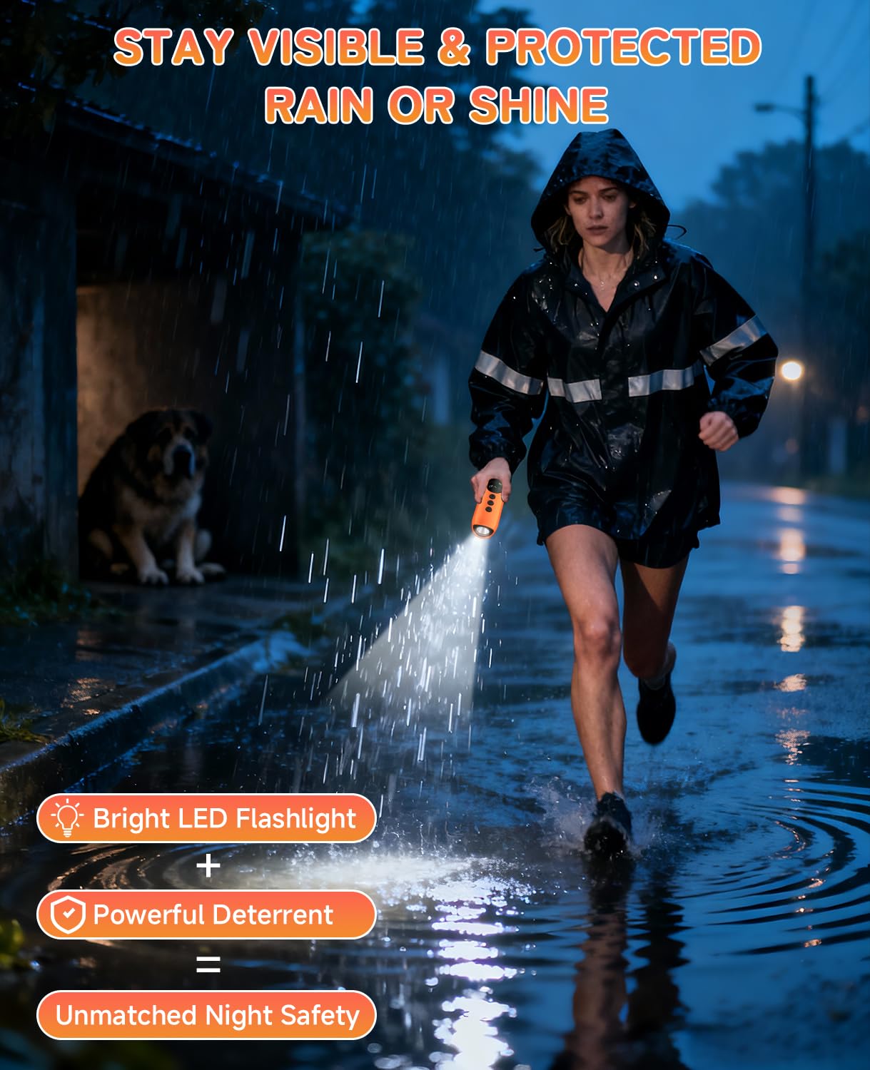 ATESON Lot de 3 appareils anti-aboiements à ultrasons pour chien têtu et voisin, 15,2 m de long, outil d'entraînement comportemental rechargeable avec lampe de poche, sans danger pour une utilisation