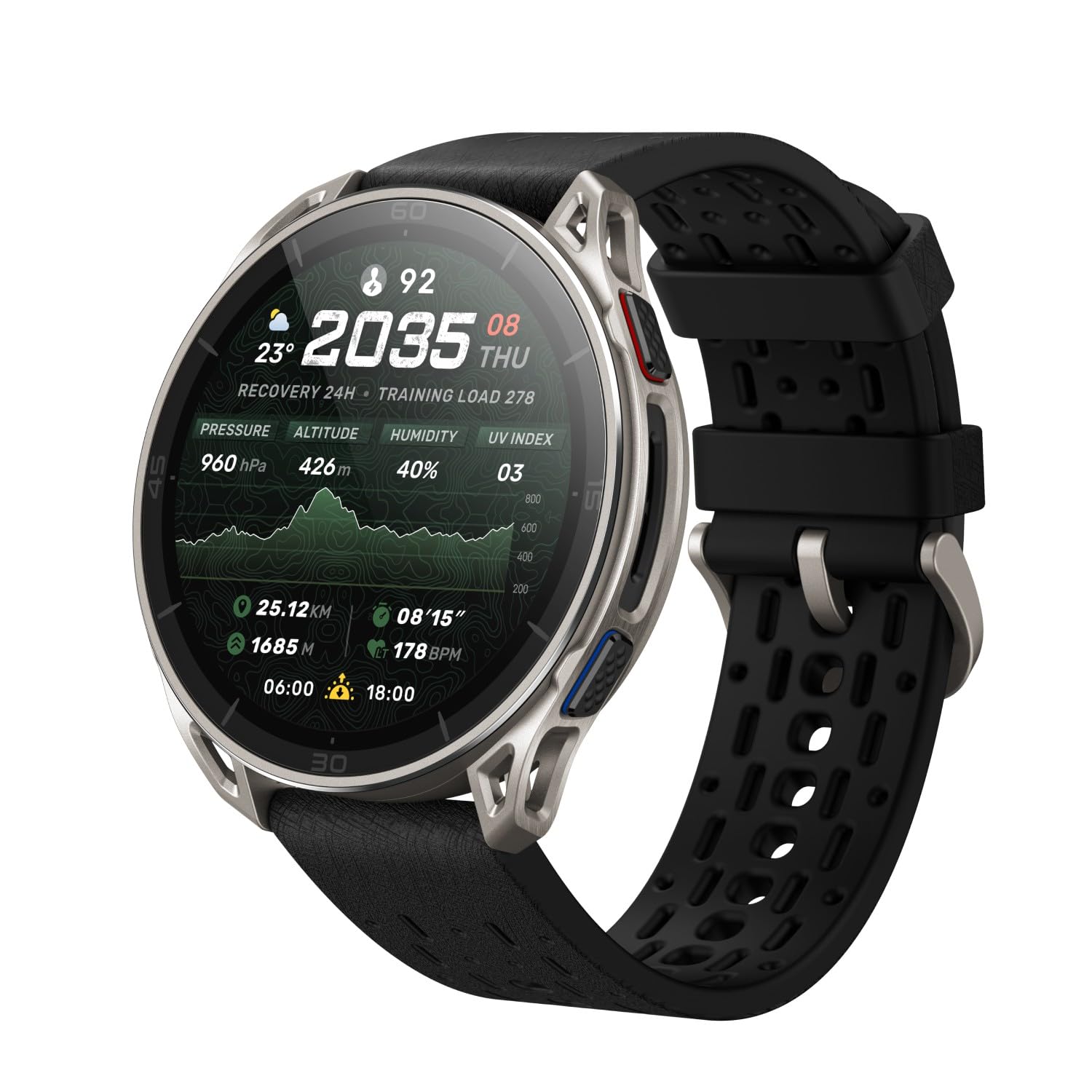 Amazfit Cheetah 2 Ultra 47mm GPS-Smartwatch, 1,5" AMOLED mit Saphirglas, Titangehäuse, 30 Tage Akkulaufzeit, Taschenlampe, 64GB, NFC, Offline-Karten, 5 ATM, 180+ Sportmodi & HYROX für Android & iPhone