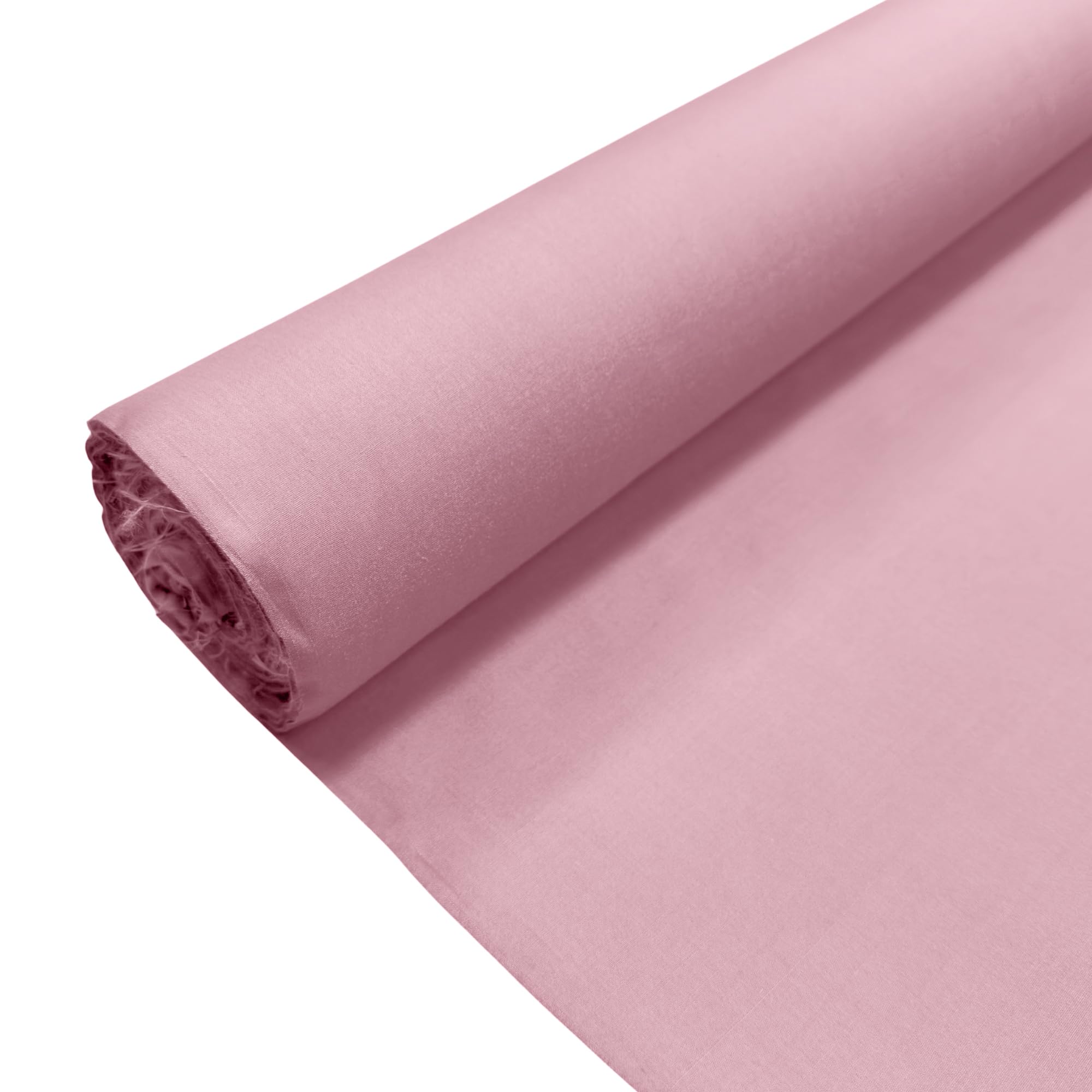 Sugar Pink Plain Polycotton Fabric Dress Craft Poly Cotton Material | 18.5 Metre Roll (1850cm x 112cm) | Soft Poly Cotton for Sewing, Dressmaking, Crafts, Bunting & Lining — image 1
