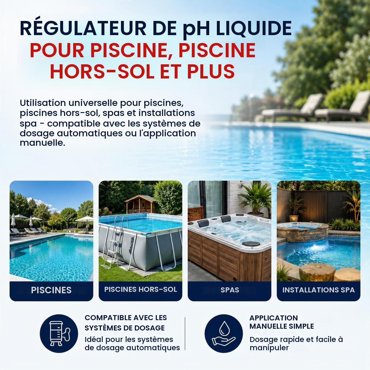 HERRLAN® pH Minus 10 litres / 11 kg – Réducteur de pH Liquide pour Piscine & Bassin – Régulation Professionnelle du pH pour systèmes au Chlore et à l’Eau salée – Fabriqué en Allemagne