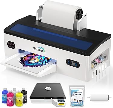 DTF Printer - A3 DTF Transfer Printing Machine, Direct to Film Printer with White Ink Circulation System, DIY Print for Dark and Light ClothingIncludes Oven