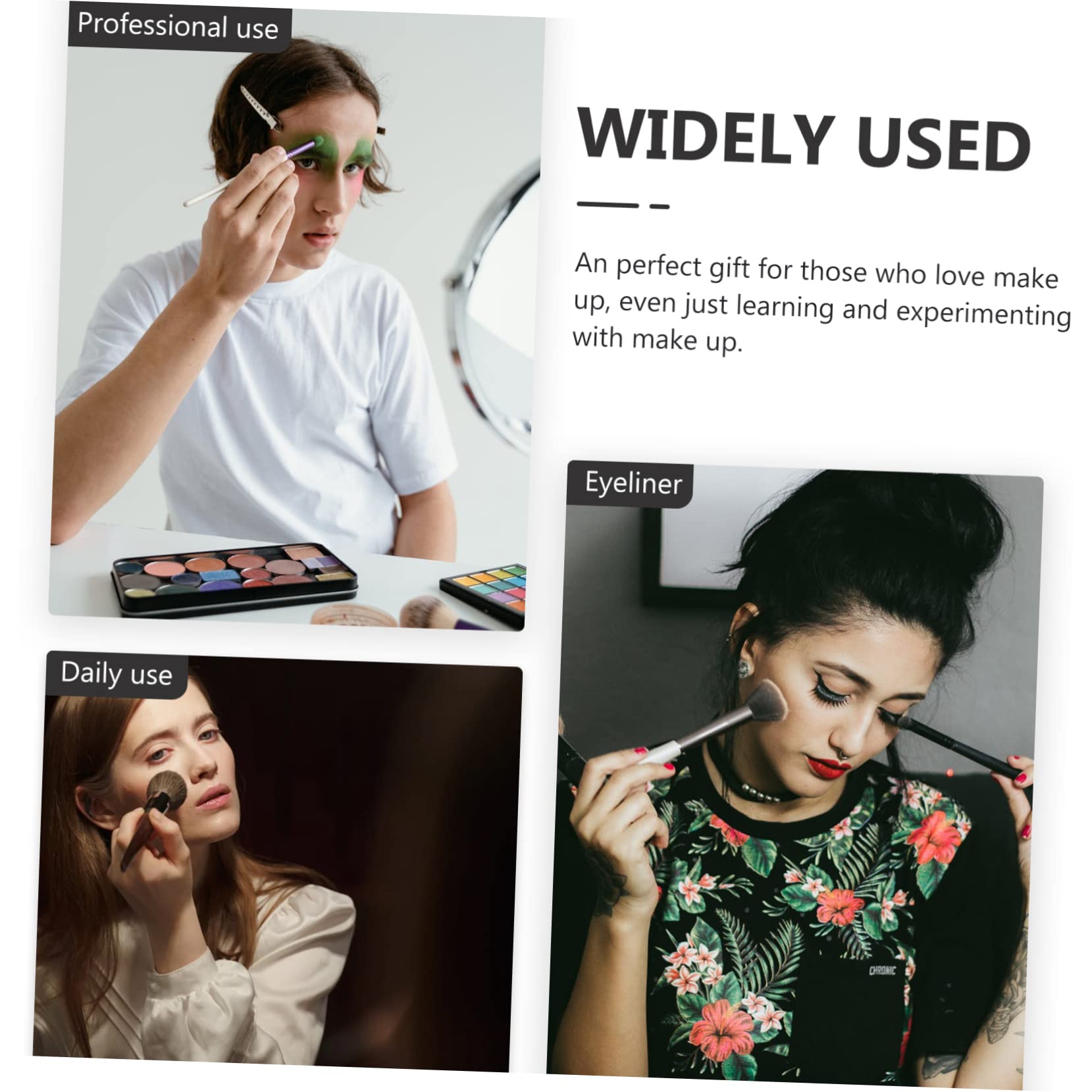 minkissy 12pezzi Pennelli Per Trucco Multi-funzione Per Occhi Setole Di Alta Qualità Per Ombretto e Eyeliner Per Uso Professionale e Quotidiano
