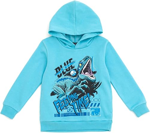 Jurassic World Dinosaurio T-Rex - Sudadera con capucha de forro polar para niños pequeños a grandes