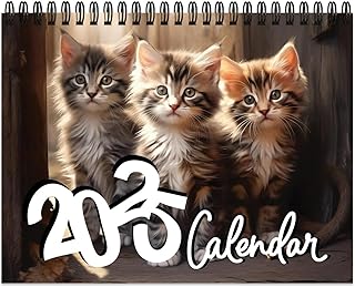 2025 Animal Calendar - Funny Cat Calendar 2025 | Desk Kitten Monthly Wall Calendar | Family Planner Calendar 2024 | Shareable Kitten Calendar | 12 Month Planner | Cute Kitty Cat Photo for Cat Lover's