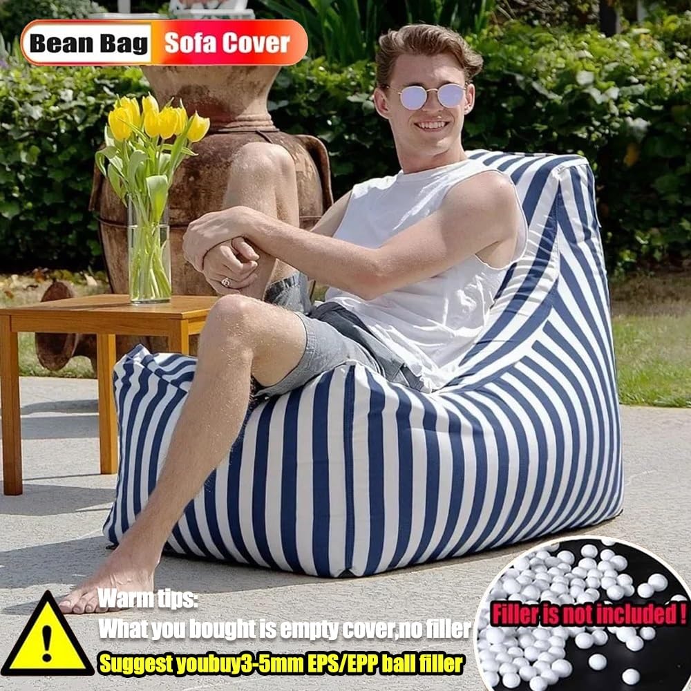 SXBCyan Copertura for Pouf da Esterno Senza Imbottitura, Pouf Impermeabile, Pouf Galleggiante for Piscina, Sdraio da Piscina, Pouf for Eventi in Spiaggia, Pouf Riutilizzabile for Il Nuoto(Black)