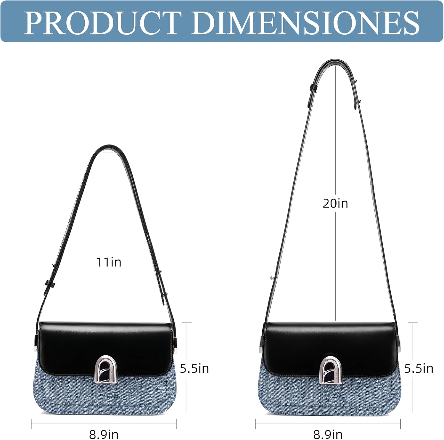 LAFESTIN Genuine Leather Shoulder Bag for Women with Adjustable Strap, Crossbody Purses For Women, Designer Inspire Handbags - Image 4