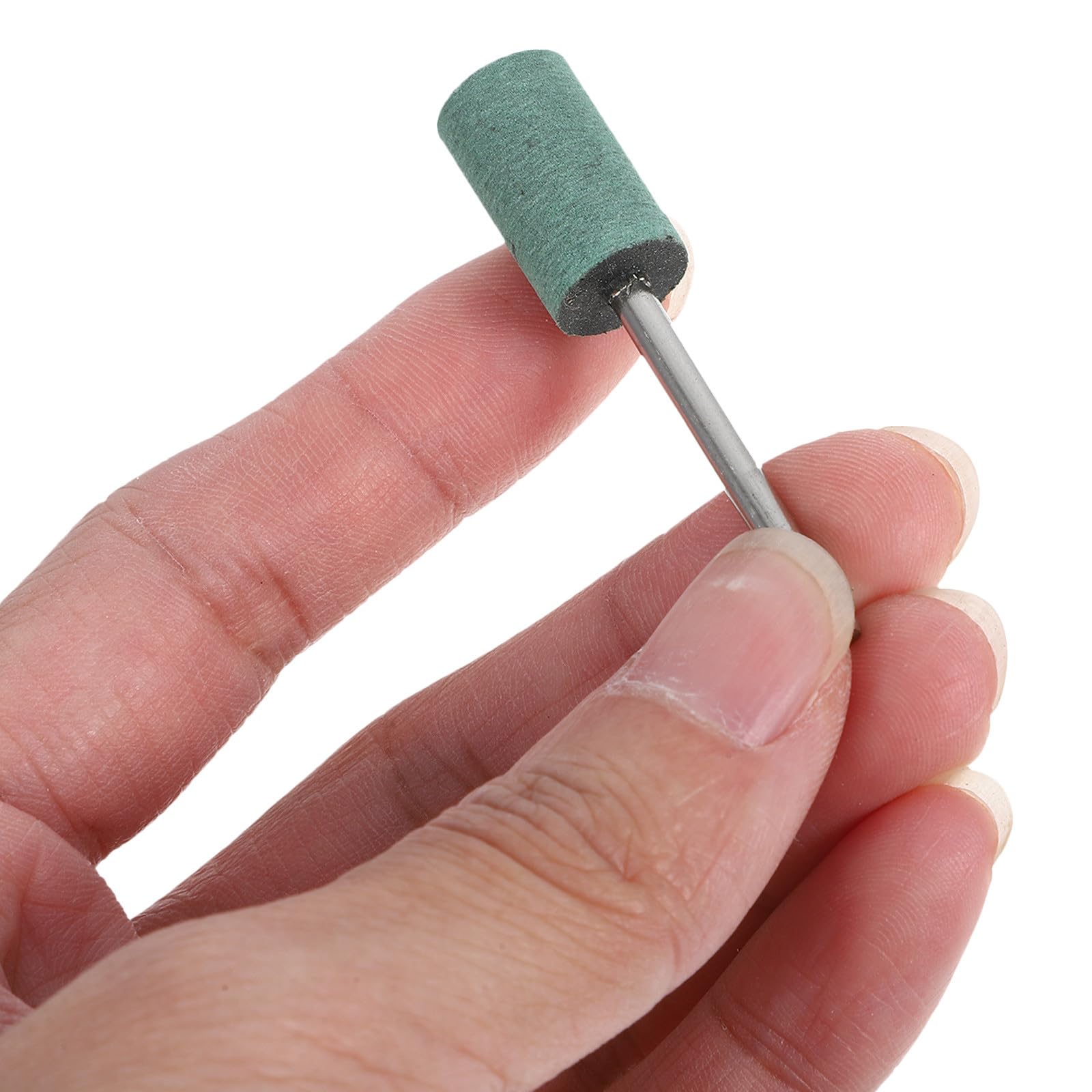 Pierres Abrasives Meules en Acier Inoxydable Set de 100 Montées Vertes en Caoutchouc Outil Pratique pour Ponçage Adaptées Bois pour Bricolage