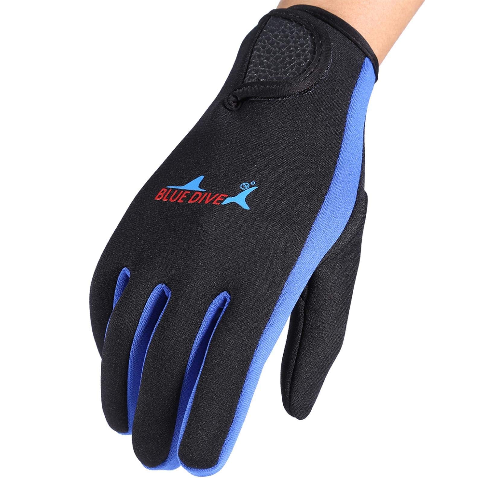 Gants de Plongée Néoprène 5mm s Latex Épais pour Surf Cyclisme Hiver Résistant au Froid Poignet Élastique Réglable Crochet et Boucle Duikhandschoenen