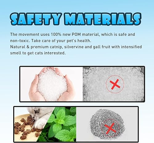 Miniatura 5 de Juguetes para gatos, alas aleteadas, pájaro azul, sin volar, chirrido, juguete interactivo de hierba gatera para gatitos o perros pequeños, activado