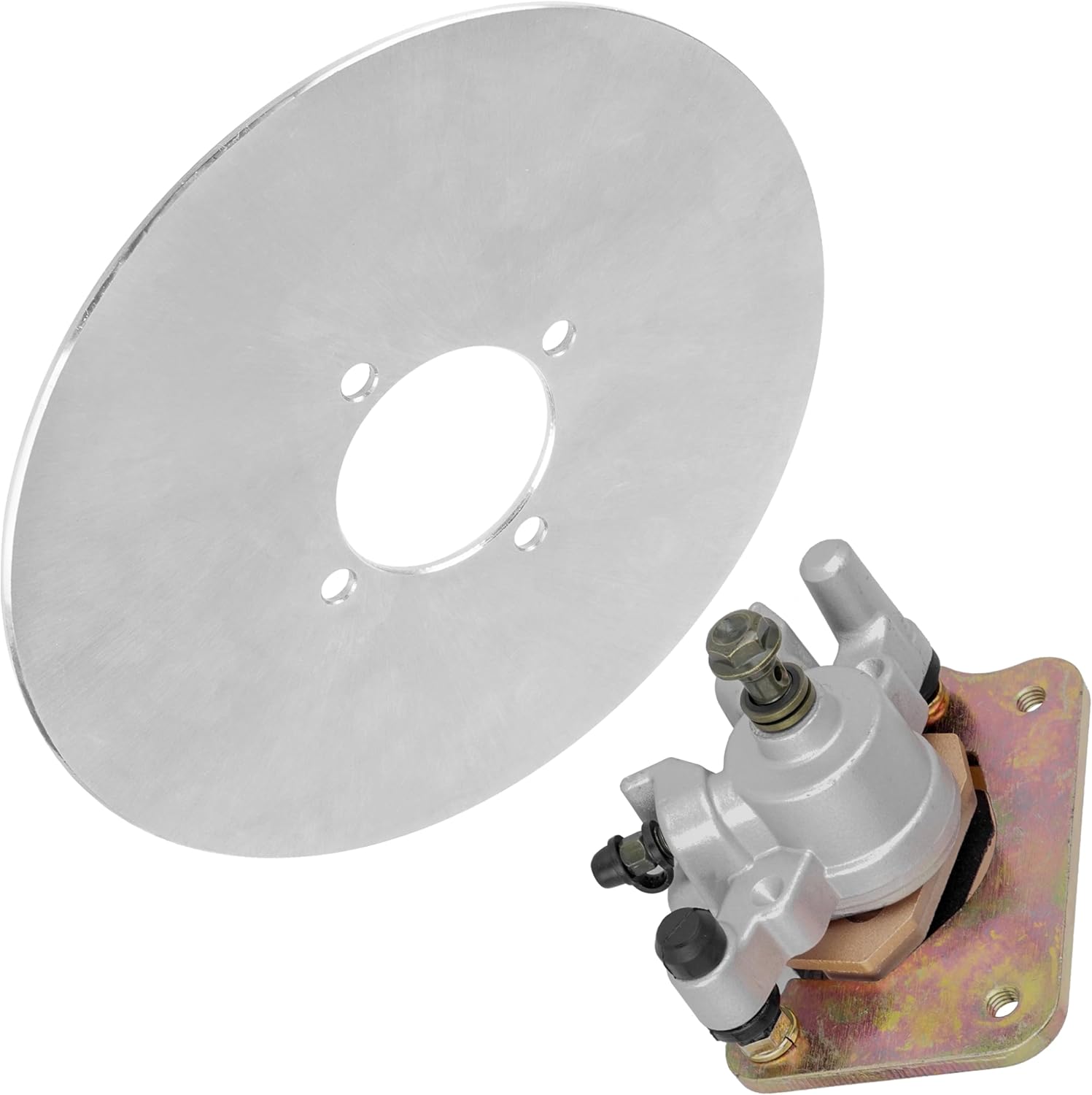 Caltric Rear Brake Caliper with Disc Pads Compatible with Yamaha Wolverine 450 YFM450FX 4X4 2006-2010 / Kodiak 450 YFM450FA 4X4 2003 2004