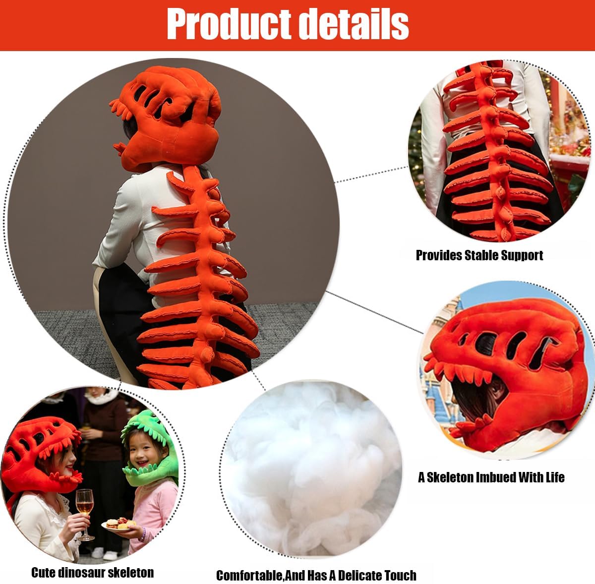 Dinosaur Costume-3D Skeleton Design, Realistic Dinosaur Skeleton Costume Set, New Year's Eve Party and Themed Cosplay Events - Image 4