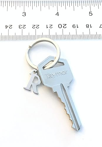 Miniatura 2 de Llavero con inicial, A B C D E F G H I J K L M N O P Q R S T U V W X Y Z Llavero con monograma, regalo para nuevo conductor, regalo personalizado