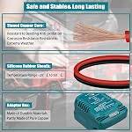 Adaptateur de démarrage de Jumper de voiture pour Makita 18V Batterie, 11AWG Câble Convertir en Jumper Starter Automotive Booster, Kit de saut Câble pour batterie de voiture (NO Batterie)