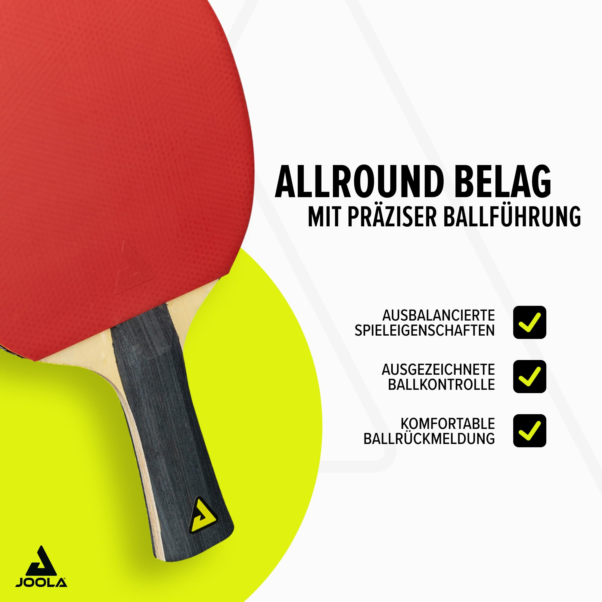 JOOLA Tischtennis Set, Tischtennis-Set mit 4 Tischtennisschlägern, Tischtennisbällen und Tragetasche