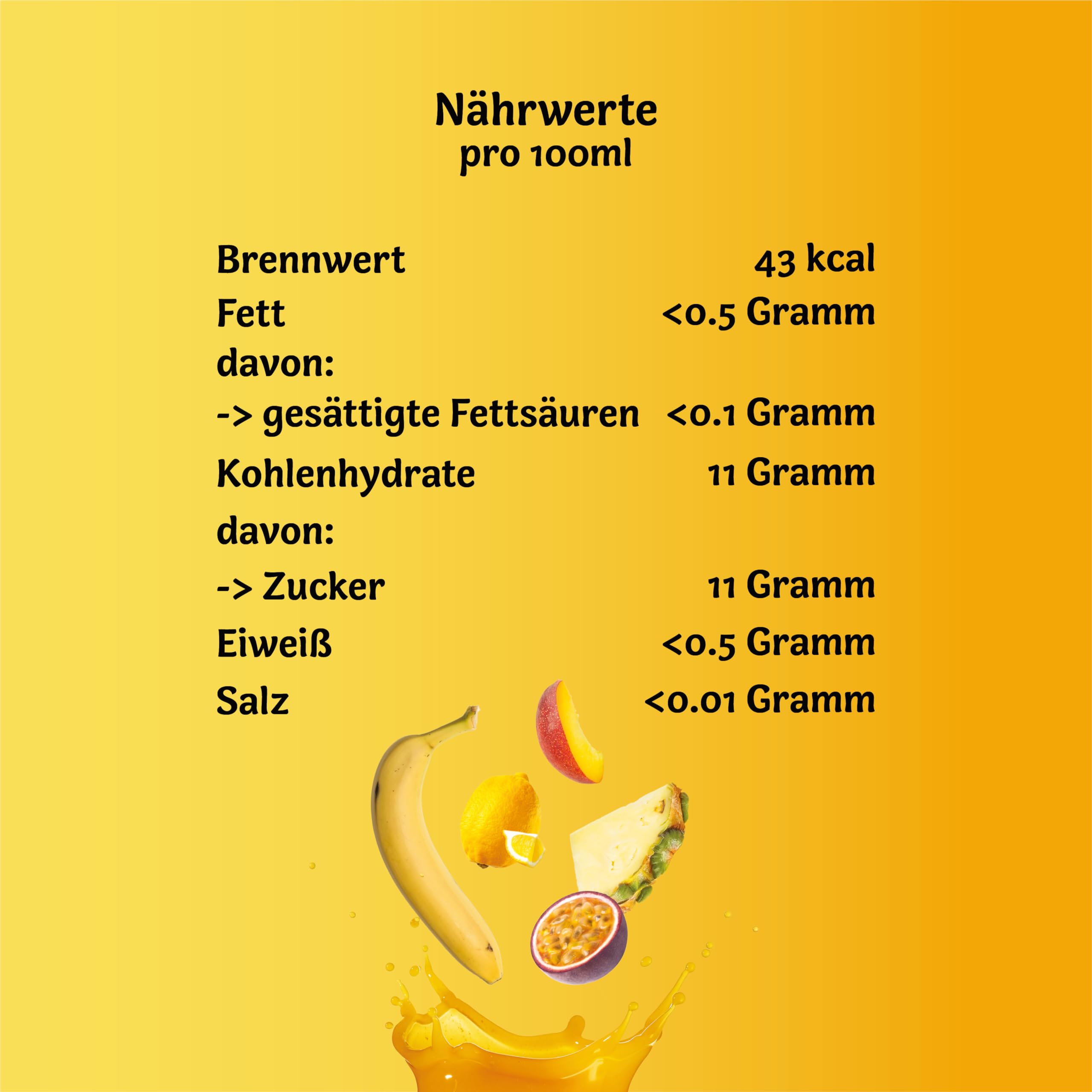 Pfanner Fairtrade Mango Maracuja Getränk (8 x 1 l) - 25% Fruchtgehalt – Fruchtgetränk im Vorratspack mit Vitamin C (Packung mit 3)
