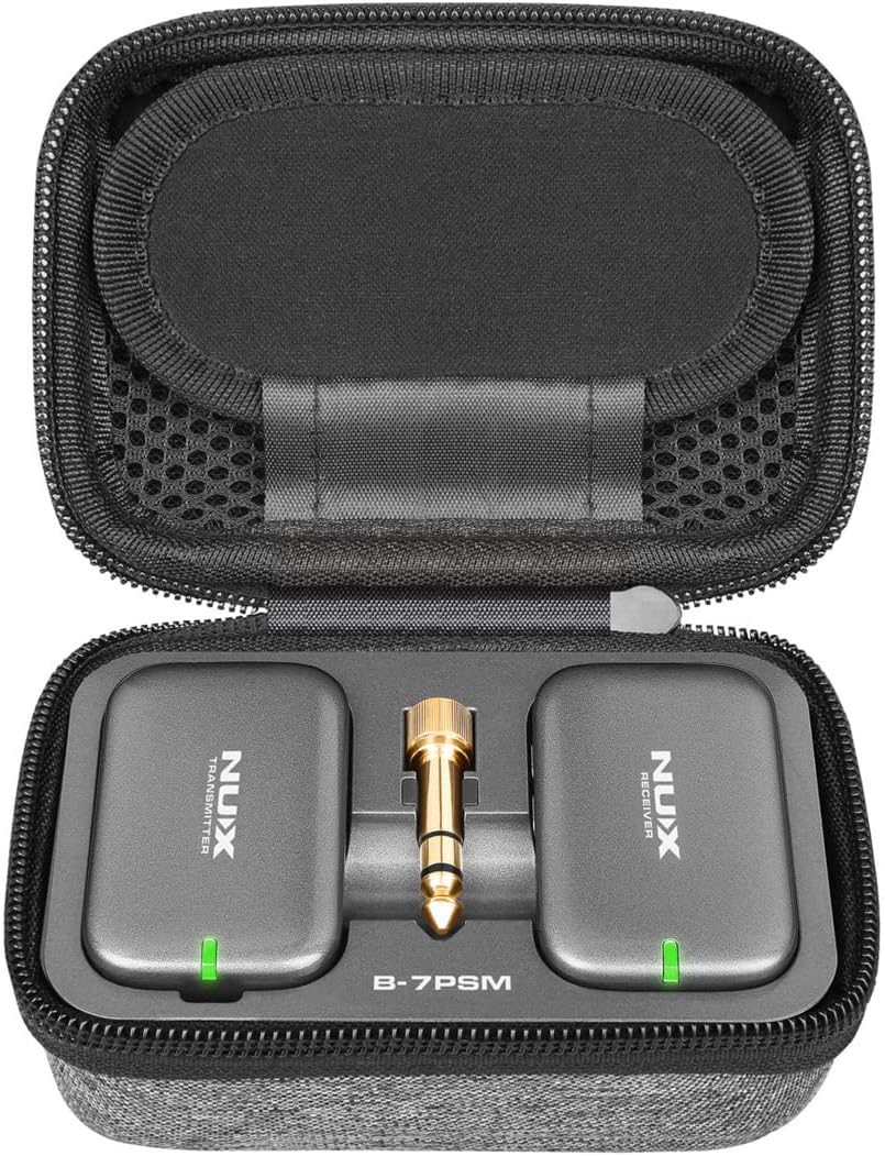 B-7PSM 5.8 GHz Wireless in-Ear Monitor System, Stereo IEM,Charging Case Included, Stereo Audio transmitting, Designed for Live Shows and Band Rehearsals,not Suitable for Personal Silent Practice